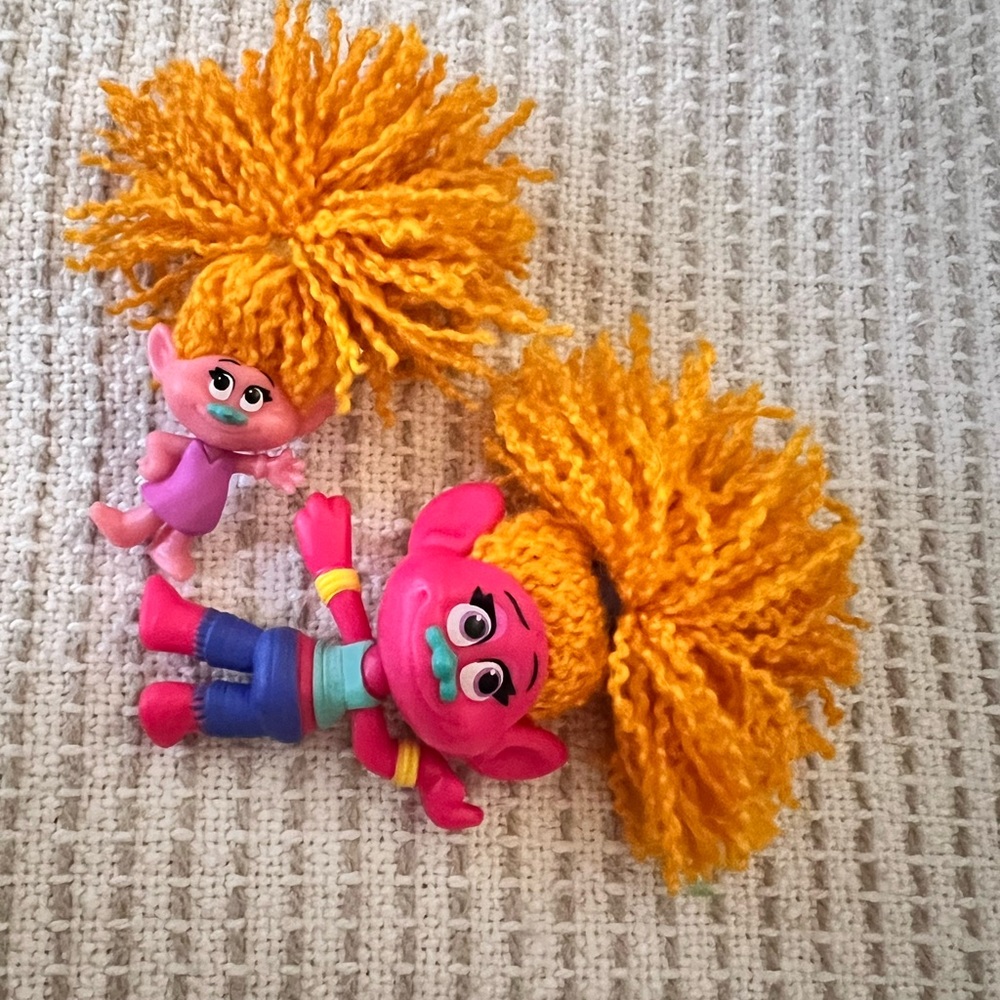 Colorful Troll Dolls with Orange Hair - Picture 1 of 2